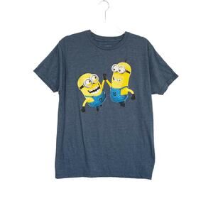 Minions Shirt Womens Size Medium Blue Despicable ME 2 High Three‎ Graph T-Shirt